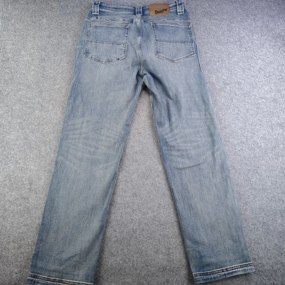 Duluth Ballroom Double Flex Jeans Mens 30x30 Blue Light Wash Denim Stretch‎
